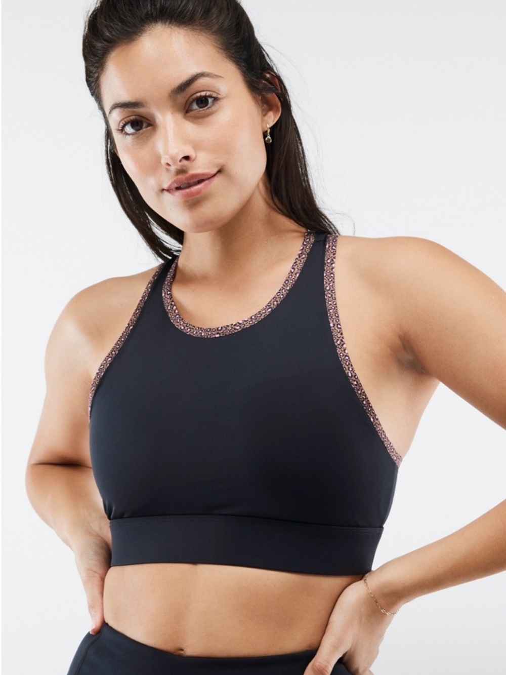 Fabletics Trinity High Impact Sports Bra in Black